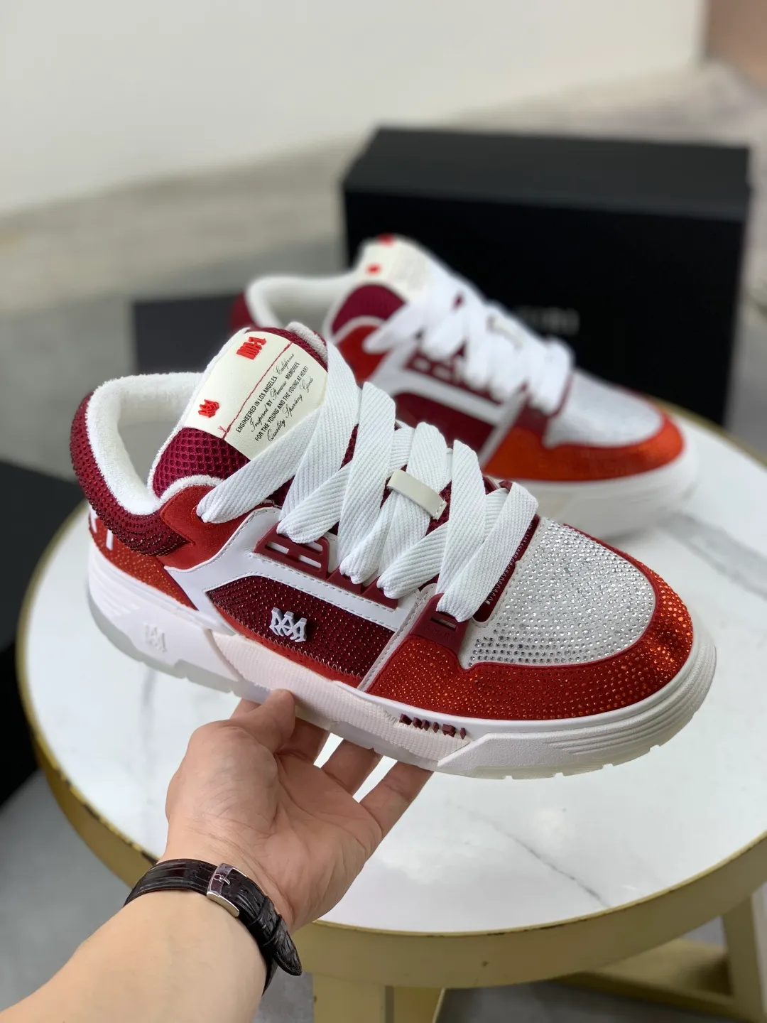 Men's men's shoes 💰P760 New [Amiri] hot diamond series Amiri - high-end quality original order casual shoes for couples 🧑‍🤝‍🧑 - Upper: 🔝Nappa calfskin, suede cowhide, canvas body hot work - Lining: brand mesh canvas cloth - Outsole: ultra-light tpu·rubber; multi-color molded outsole -Ultra-high quality control and exquisite workmanship: highlighted (high-end, extravagance, and class) -Size: Female 35-40 (41 customized) Male 38-45 (46 customized)